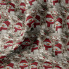 Printed Cotton MARSHMALLOW Gray / Red